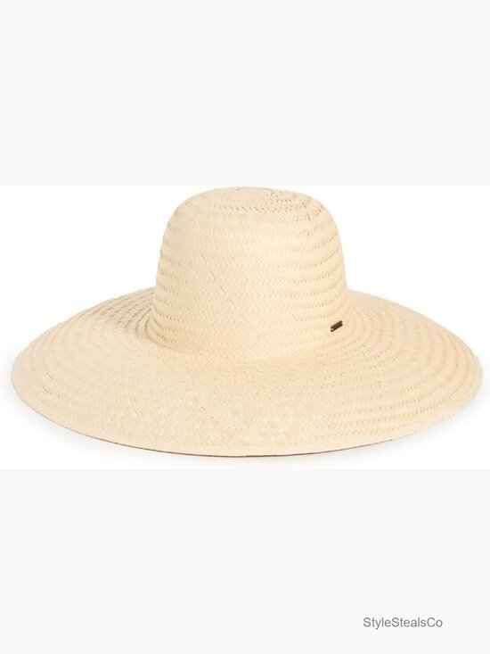 Woven Straw Sun Hat with Adjustable Drawstring - Lightweight, 5-Inch Brim